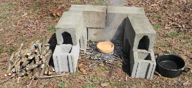 Clay Bowl on Coals