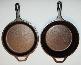 Two Skillets Side by Side