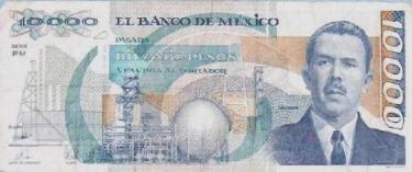 10,000 Peso Mexican Bill