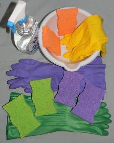 Sponges and Latex Gloves