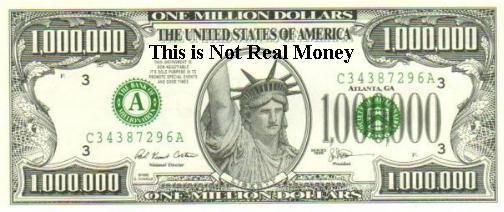 Fake One-Million Dollar Bill
