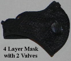 4 Layer Mask with 2 Valves