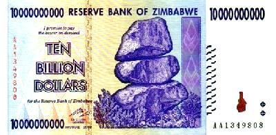 Zimbabwe Ten Billion Dollars