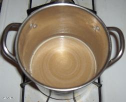 Soap Mixture Showing Brown and White Streaks